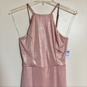 Charlotte Russe BNWT RoseGold Halter Bodycon Dress